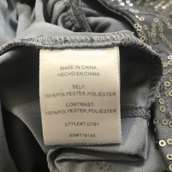 Grey and Silver Sequin Dress - Picture 7 of 11
